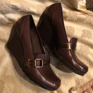 Kenneth Cole Reaction Cederama Brown & Bronze Leather Wedges